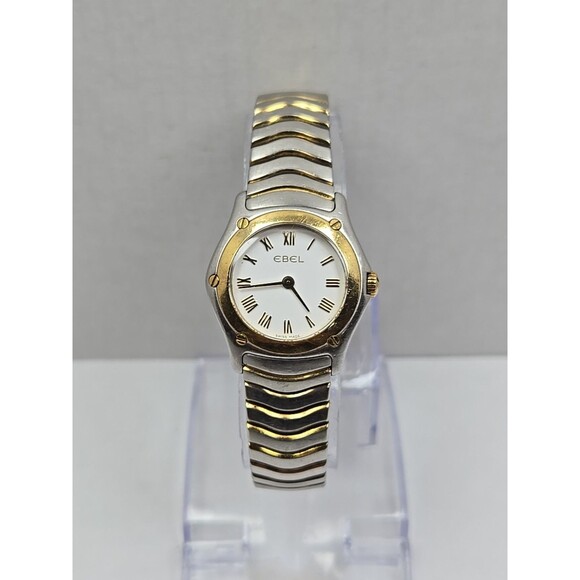 Ebel Sport Classic Wave Watch Womens Quartz 18Kt Gold Bezel Swiss New Battery - Picture 1 of 14